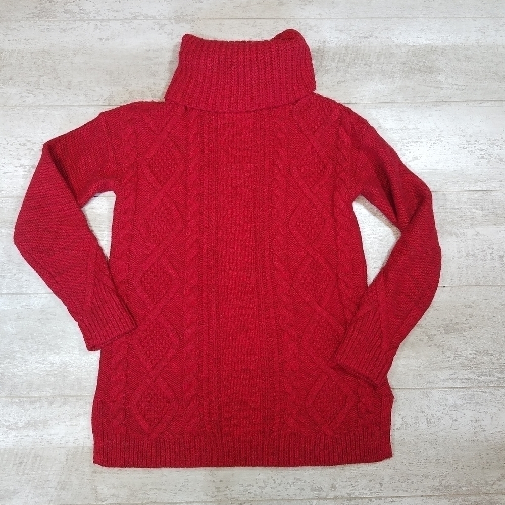 Lands End Thick Chunky Turtleneck Sweater